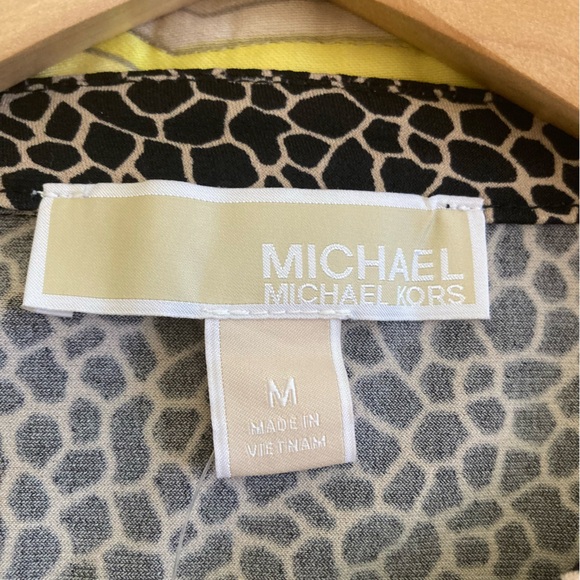 Michael Kors Animal Print Black and Tan Ruffled Midi Sundress | NWT - Picture 8 of 10